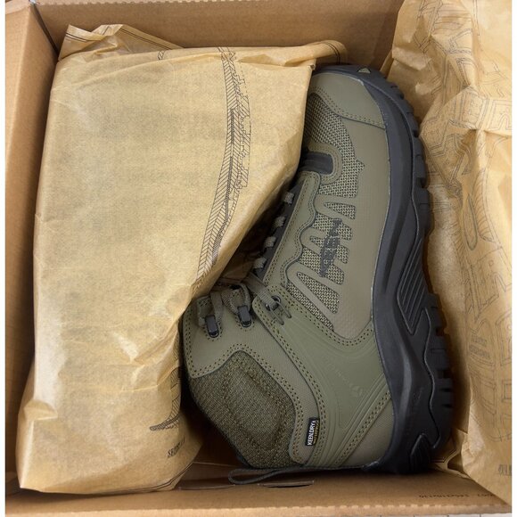 Men's KEEN Reno Mid KBF Carbon Fiber Toe WP Work Boots 11 Dark Olive/Black NEW - Picture 6 of 11